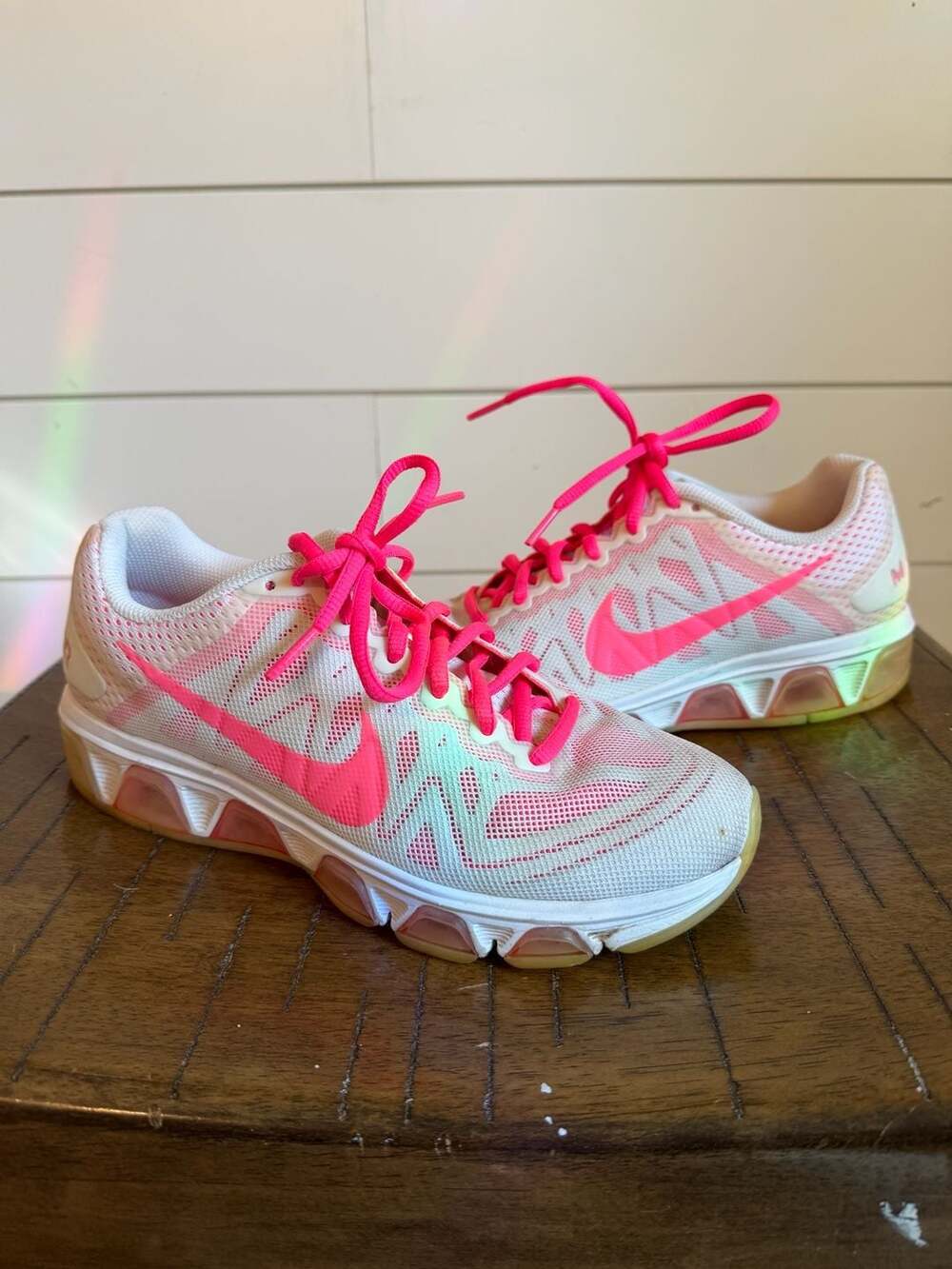 Nike Air Max Tailwind 7 White Pink Running Shoes 683635-116 Women's Size 7